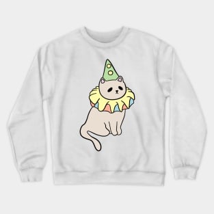 sad clown cat Crewneck Sweatshirt